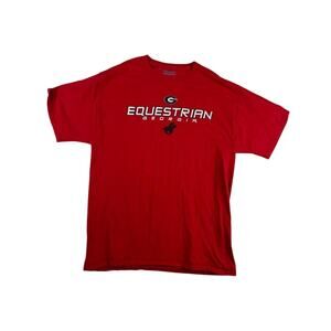 Georgia Equestrian red Champion Large shirt